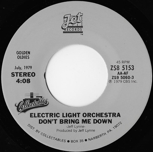 Electric Light Orchestra : Don't Bring Me Down / Shine A Little Love (7", RE)