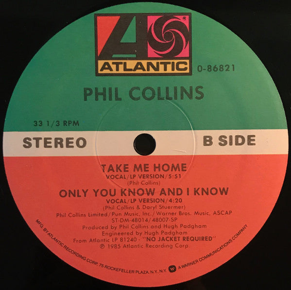 Phil Collins : Take Me Home (Extended Mix) (12", Single, SP)