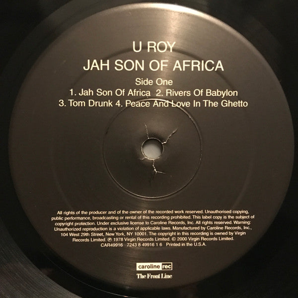 U-Roy : Jah Son Of Africa (LP, Album, RE)