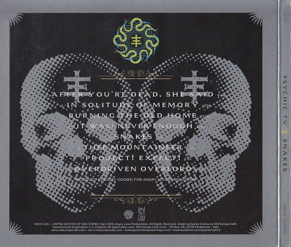 Psychic TV : Snakes (CD, Album, Ltd, RE)