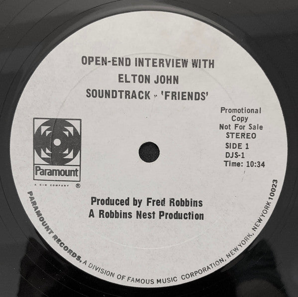 Elton John : An Open-Ended Interview With Elton John (LP, Promo, Transcription)