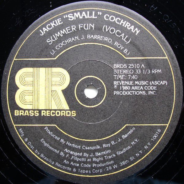 Jackie "Small" Cochran : Summer Fun (12", Maxi)