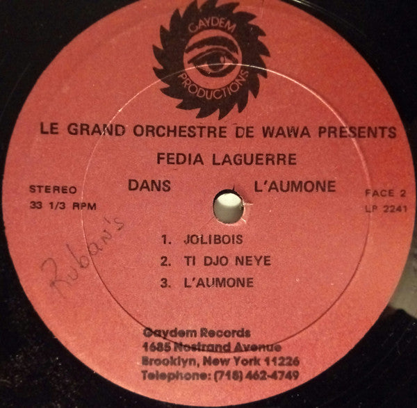 Fedia Laguerre : L'Aumone (LP, Album, RE)