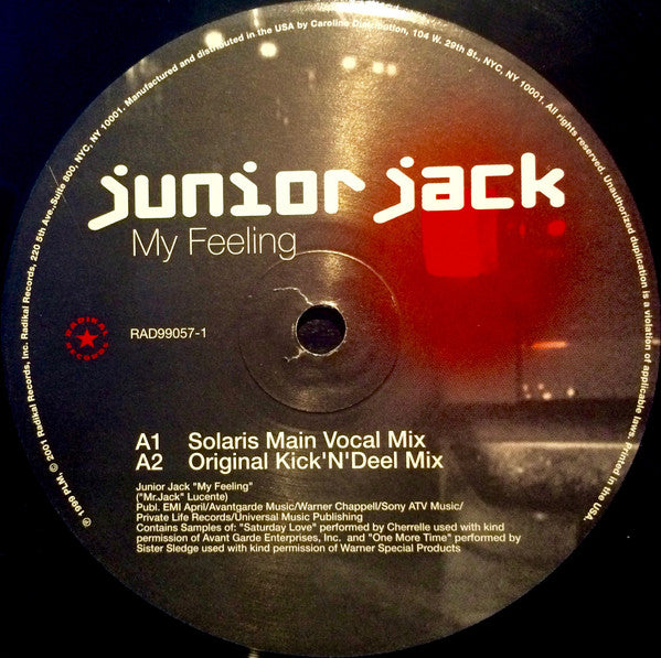 Junior Jack : My Feeling (12")