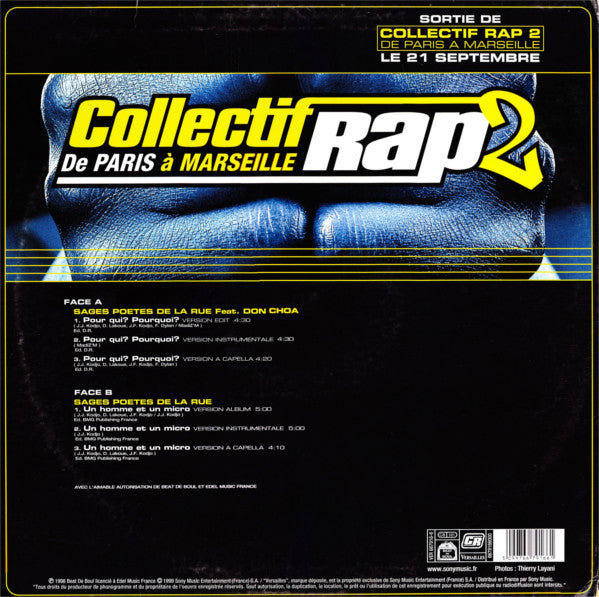 Les Sages Poetes De La Rue Feat Don Choa : Pour Qui ? Pourquoi ? (12", EP)