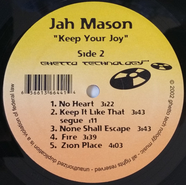 Jah Mason : Keep Your Joy (LP, Album)