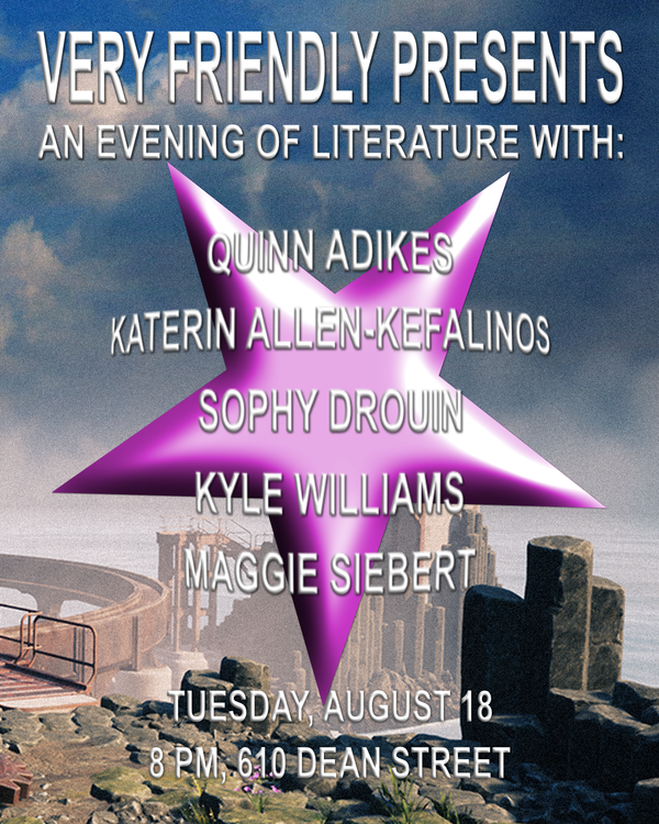 Very Friendly Presents "An Evening of Literature"